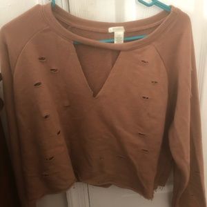 Bozzolo sweater long sleeve crop tol